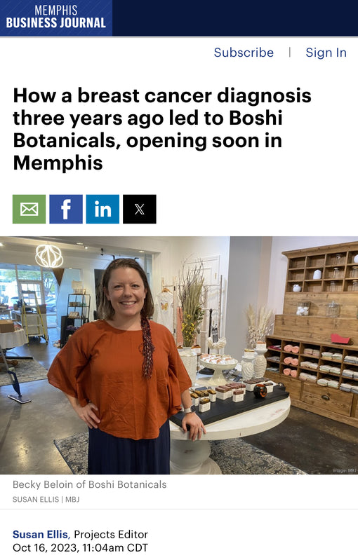 How a breast cancer diagnosis three years ago led to Boshi Botanicals, opening soon in Memphis