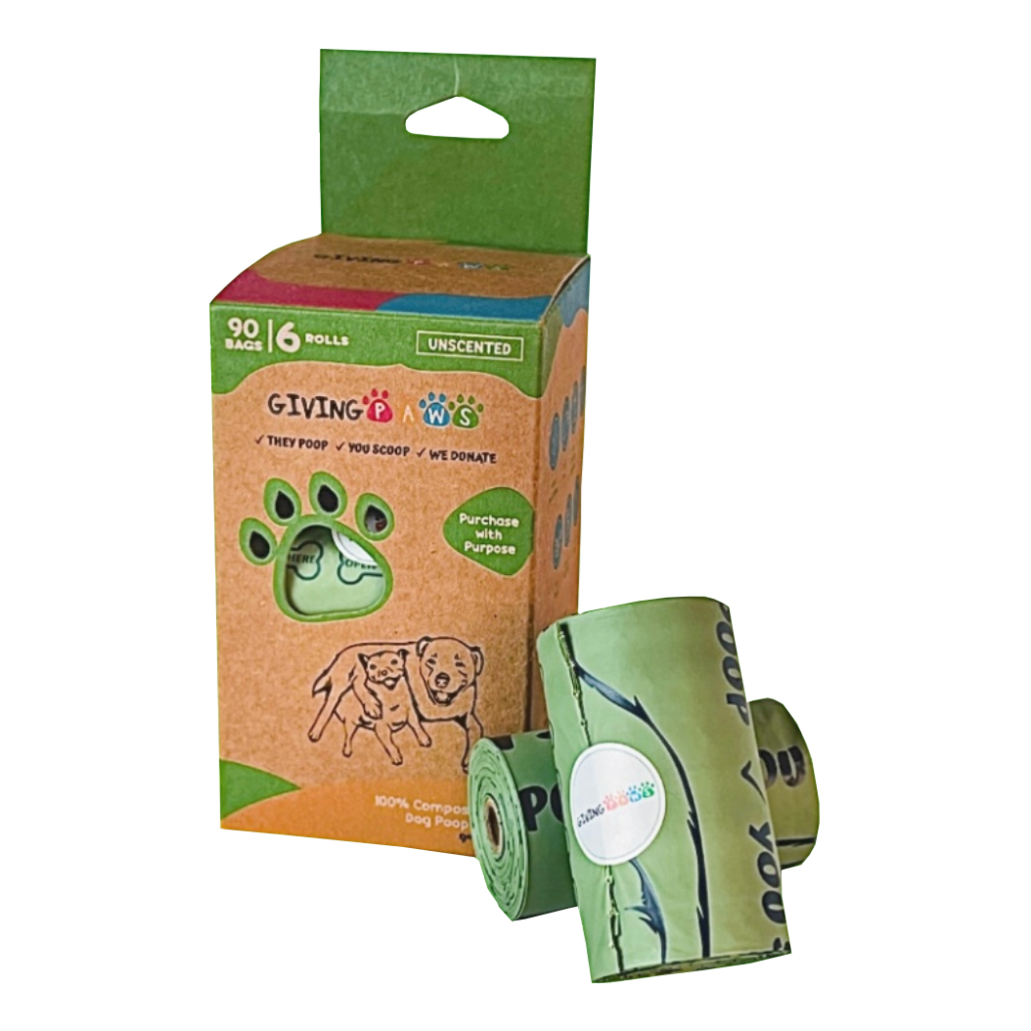 Giving Paws Compostable Dog Poop Bags
