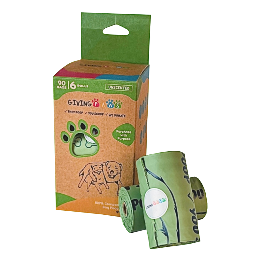 Giving Paws Compostable Dog Poop Bags