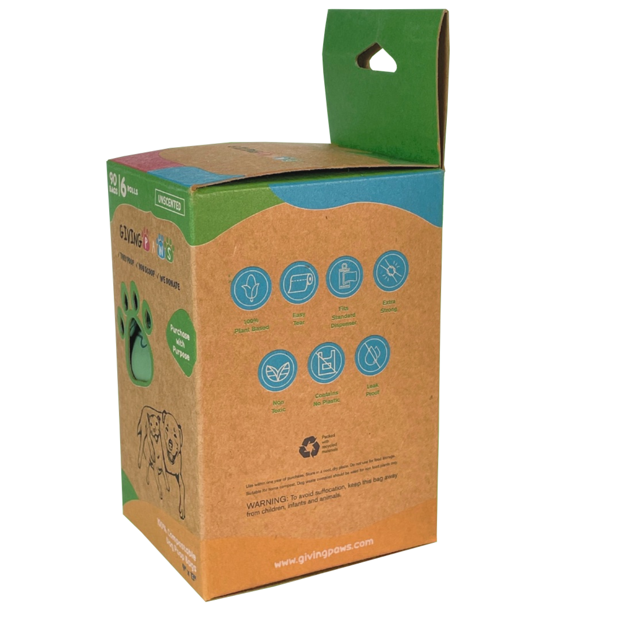 Giving Paws Compostable Dog Poop Bags
