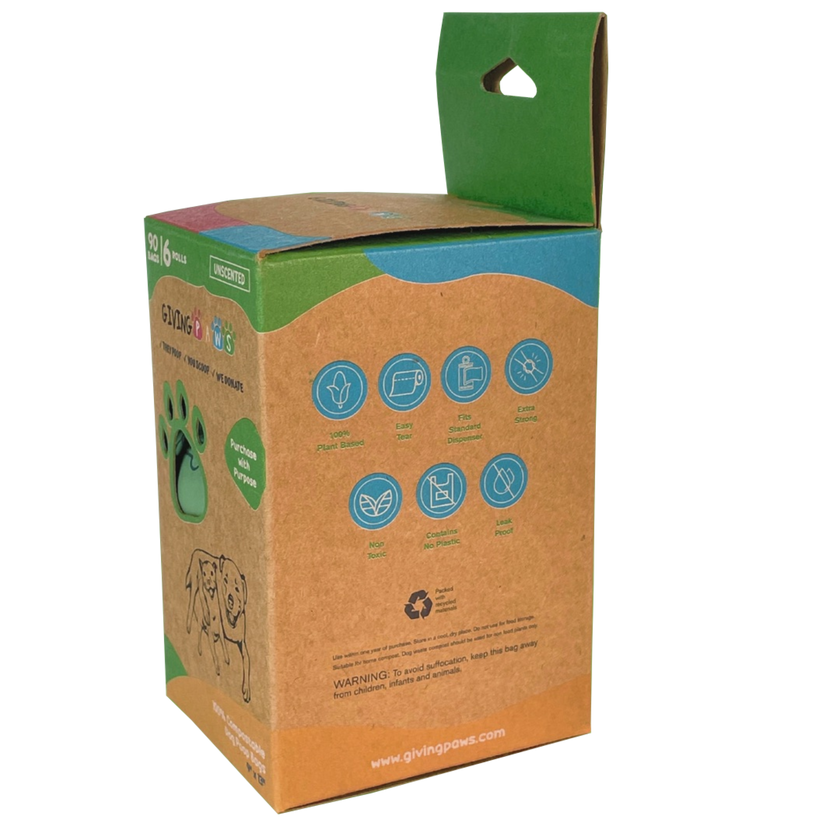 Giving Paws Compostable Dog Poop Bags