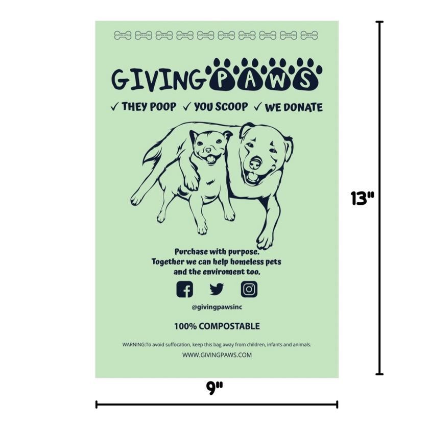 Giving Paws Compostable Dog Poop Bags