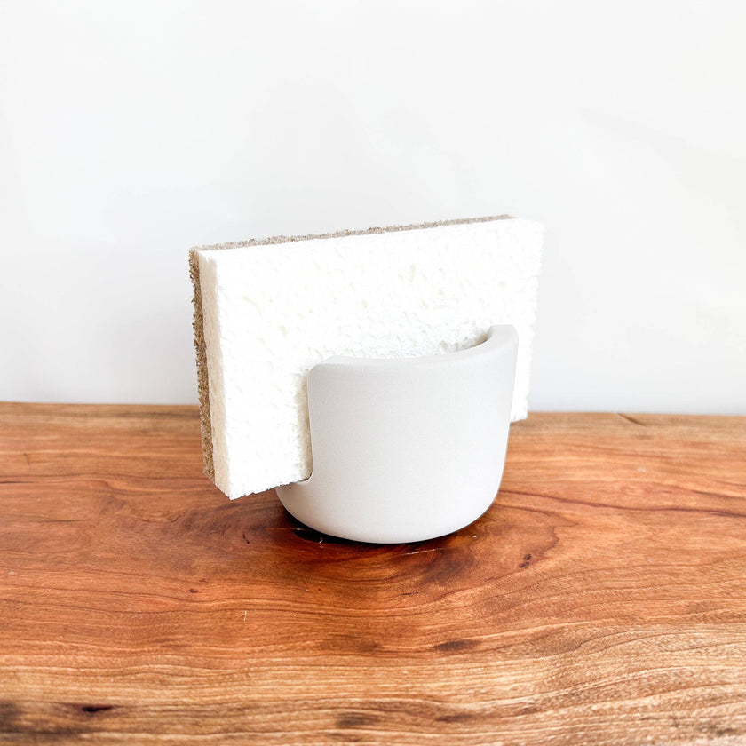 Sponge Holder | Diatomite | Sink Caddy: Beige