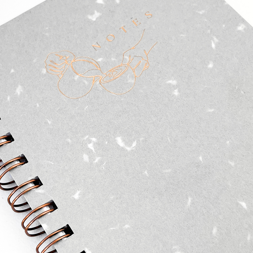 Paper Baristas Grey Recycled Handmade Paper Journal