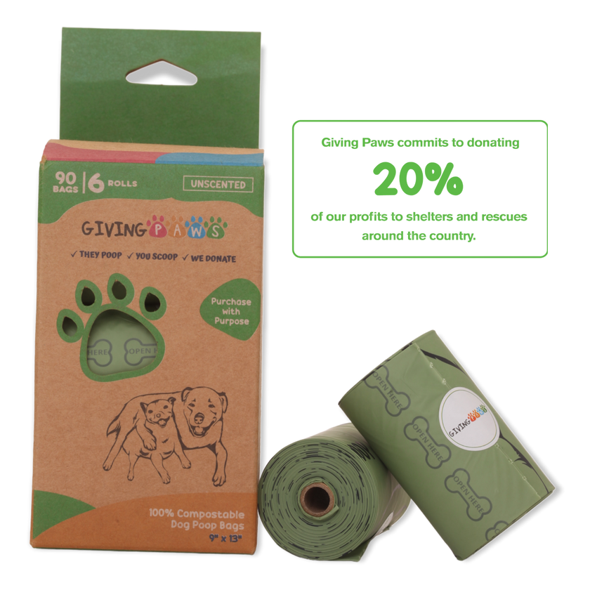 Giving Paws Compostable Dog Poop Bags