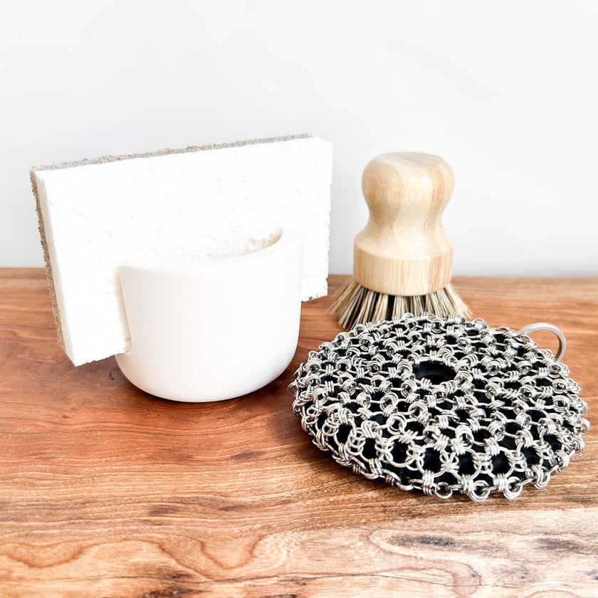 Sponge Holder | Diatomite | Sink Caddy: Beige