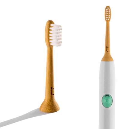 Bamboo electric toothbrush head