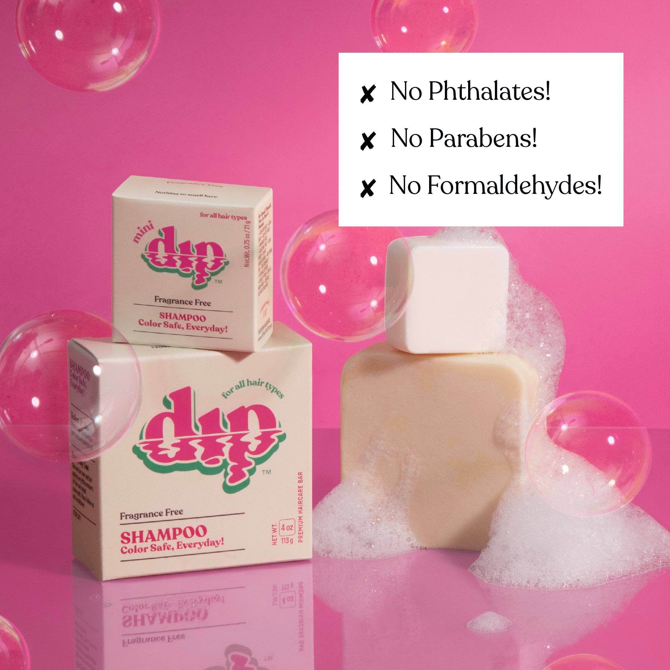 Dip Shampoo Bar: Color Safe, Everyday - Fragrance Free: 4 oz