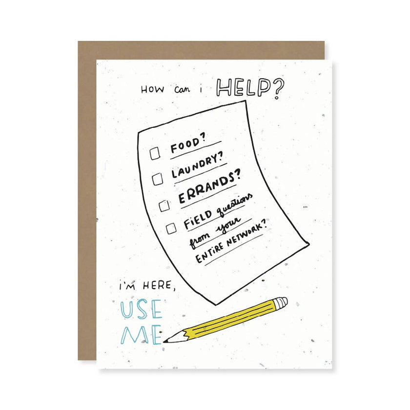 Use Me (Help) Plantable Wildflower Seed Card