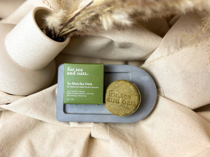 for sea and oats So Matcha Oats pH-Balanced Solid Facial Cleanser