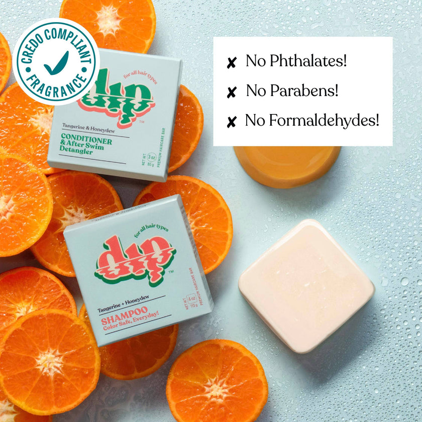 Dip Shampoo Bar: Color Safe, Everyday - Tangerine & Honeydew: 4 oz