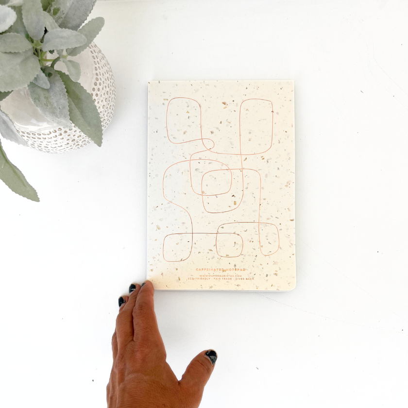 Paper Baristas Recycle Coffee Bean Grounds Notepad