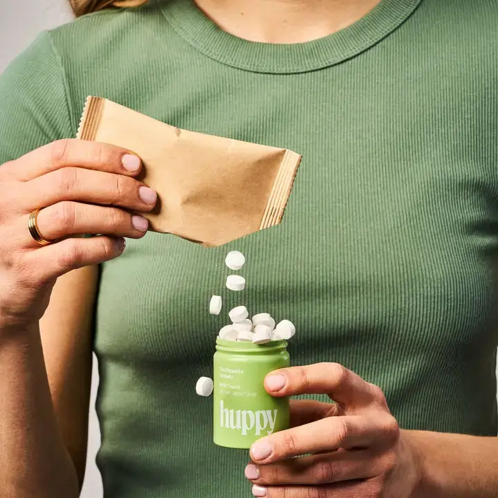 Huppy Fluoride-Free Toothpaste Tablets | Refill | Strawberry