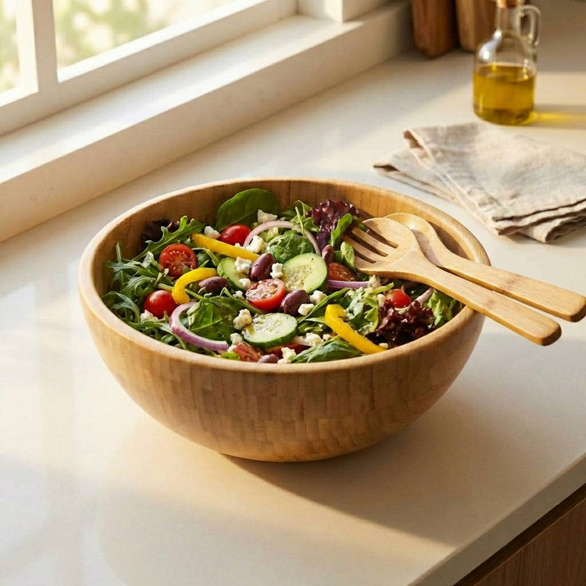 Small Bamboo Serving Bowl