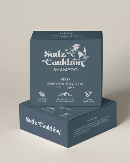 Sudz Cauldron Gentle Clarifying for All Hair Types, Helix Solid Shampoo