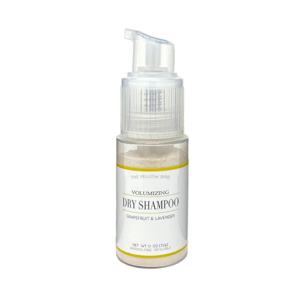 The Yellow Bird Grapefruit Lavender Dry Shampoo Bottle