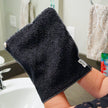 Makeup Towel: Black Cotton Chenille