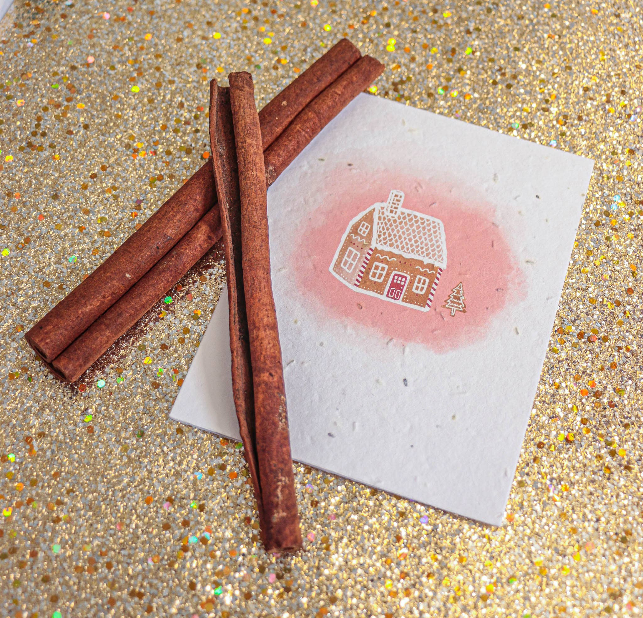 Gingerbread Plantable Wildflower Seed Card