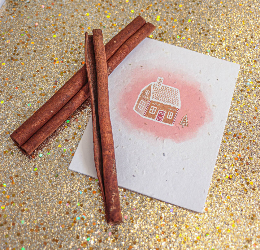 Gingerbread Plantable Wildflower Seed Card