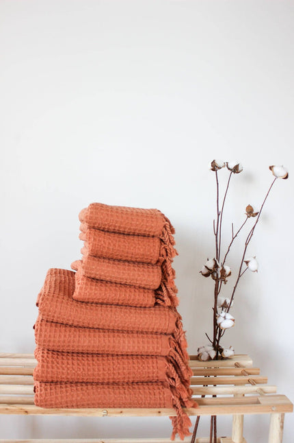 Waffle Towels: Creme