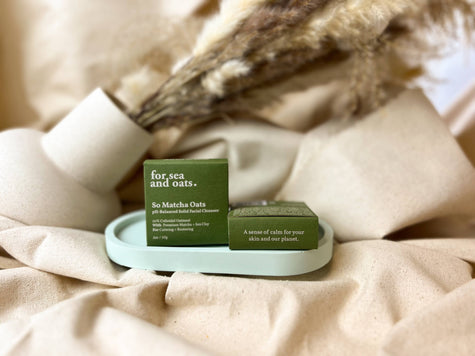 for sea and oats So Matcha Oats pH-Balanced Solid Facial Cleanser