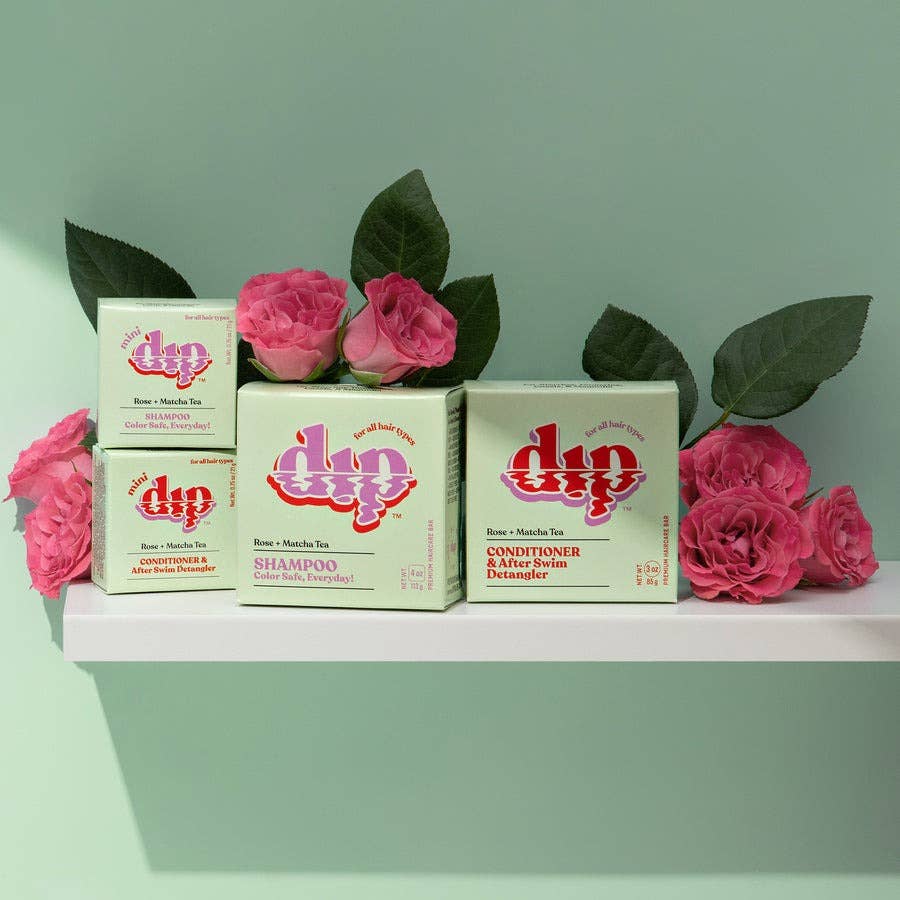 Dip Conditioner Bar & After Swim Detangler - Rose & Matcha Tea