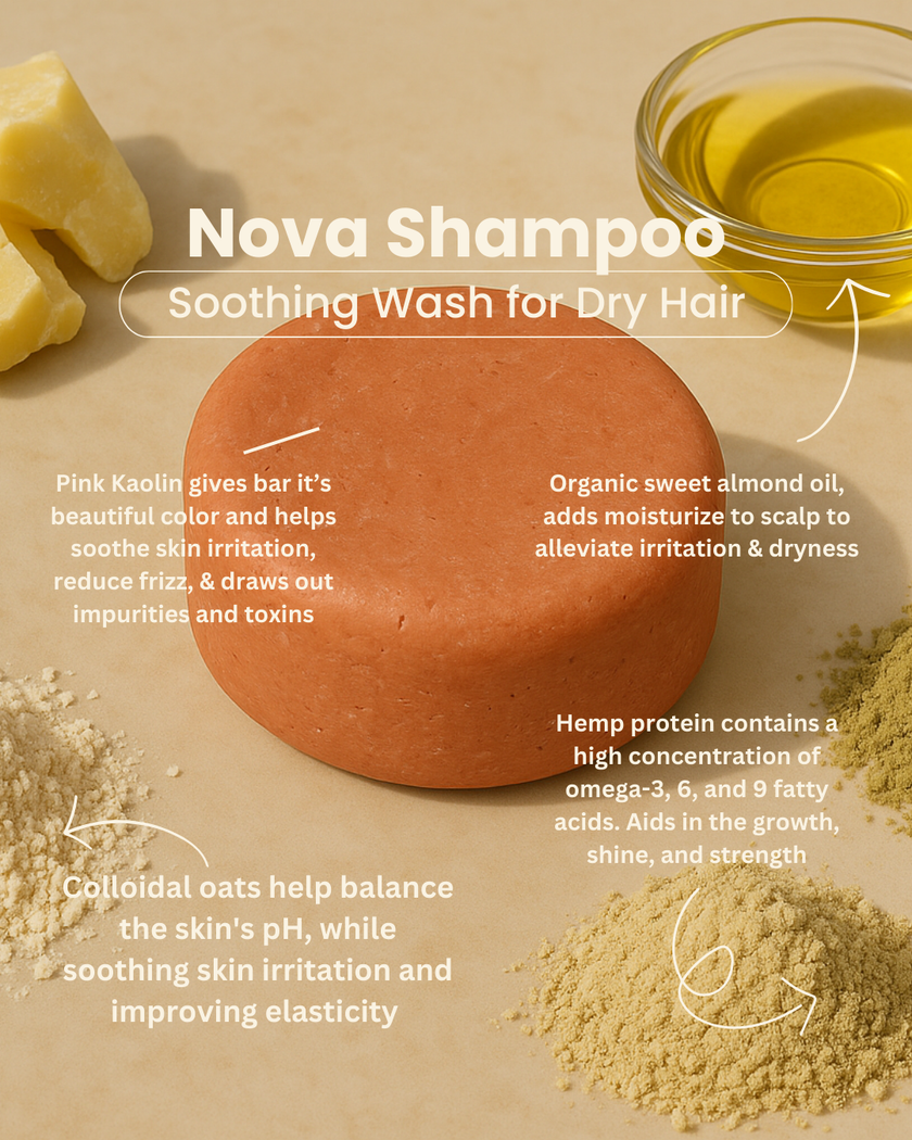 Sudz Cauldron Soothing Wash for Dry Hair, Nova Solid Shampoo