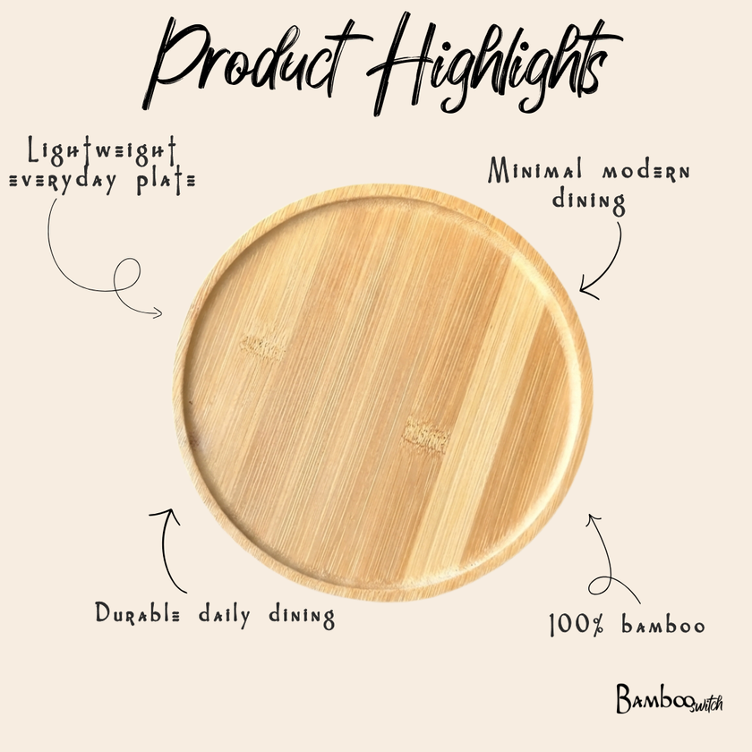 Bamboo Dining Plate | Circle | NEW Kitchen