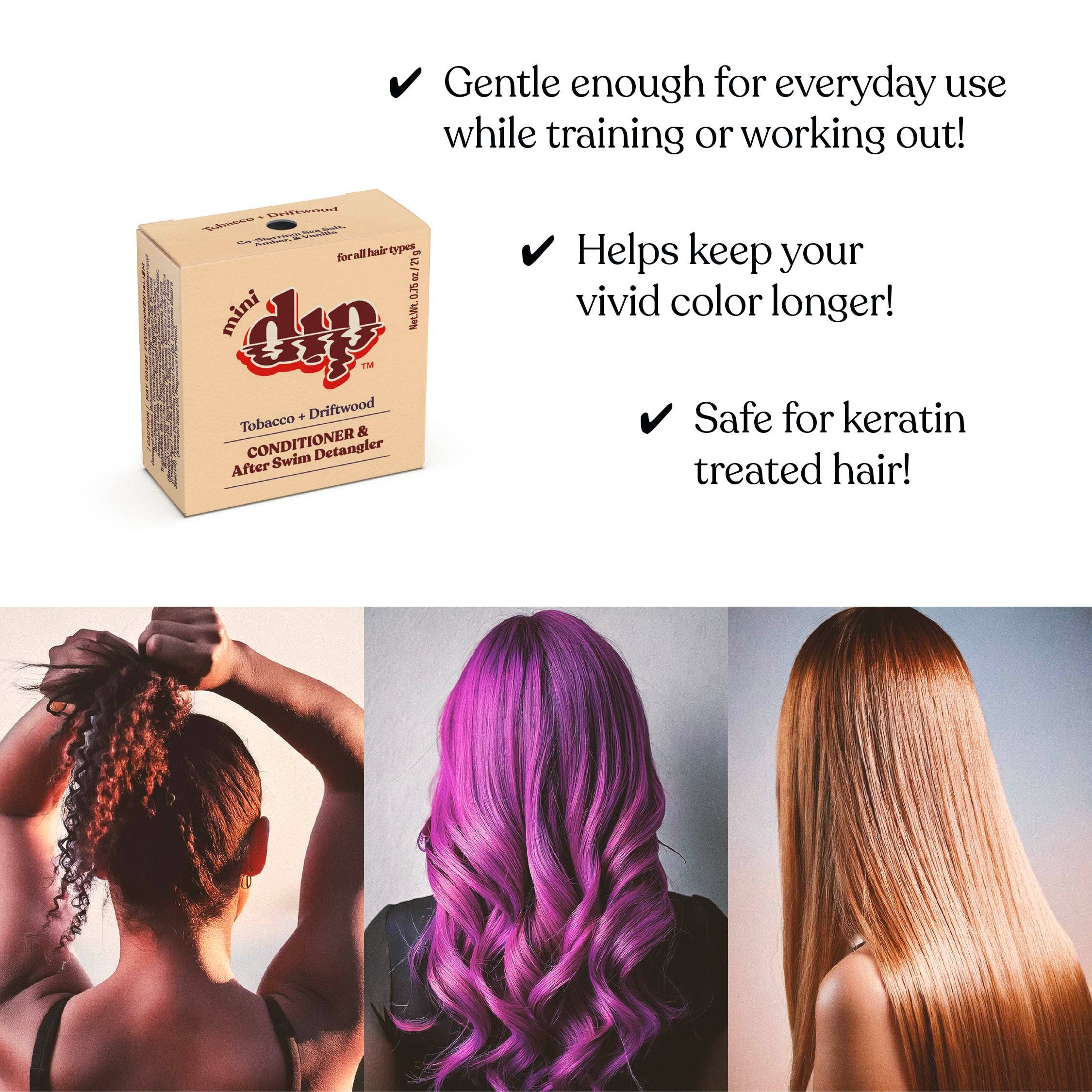 Mini Dip Shampoo Bar: Color Safe, Everyday - Tobacco & Driftwood: 0.75 oz
