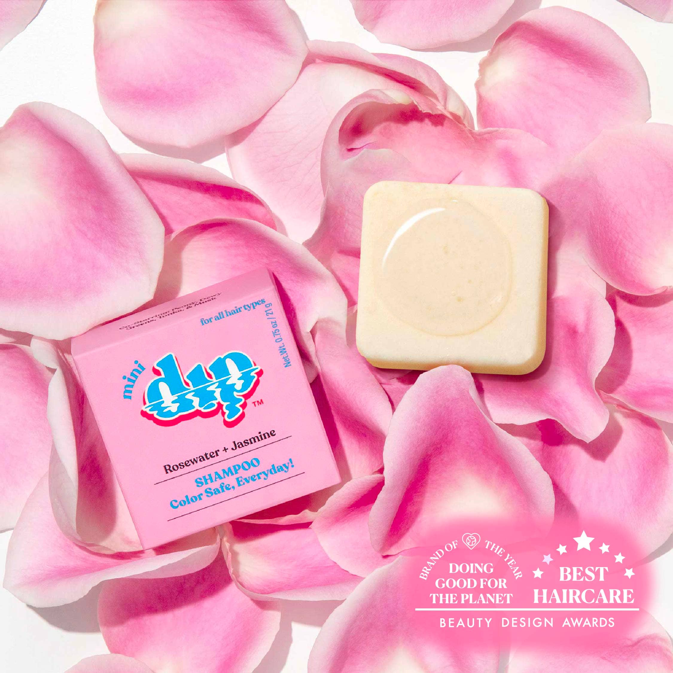 Mini Dip Shampoo Bar: Color Safe, Everyday - Rosewater & Jasmine: 0.75 oz