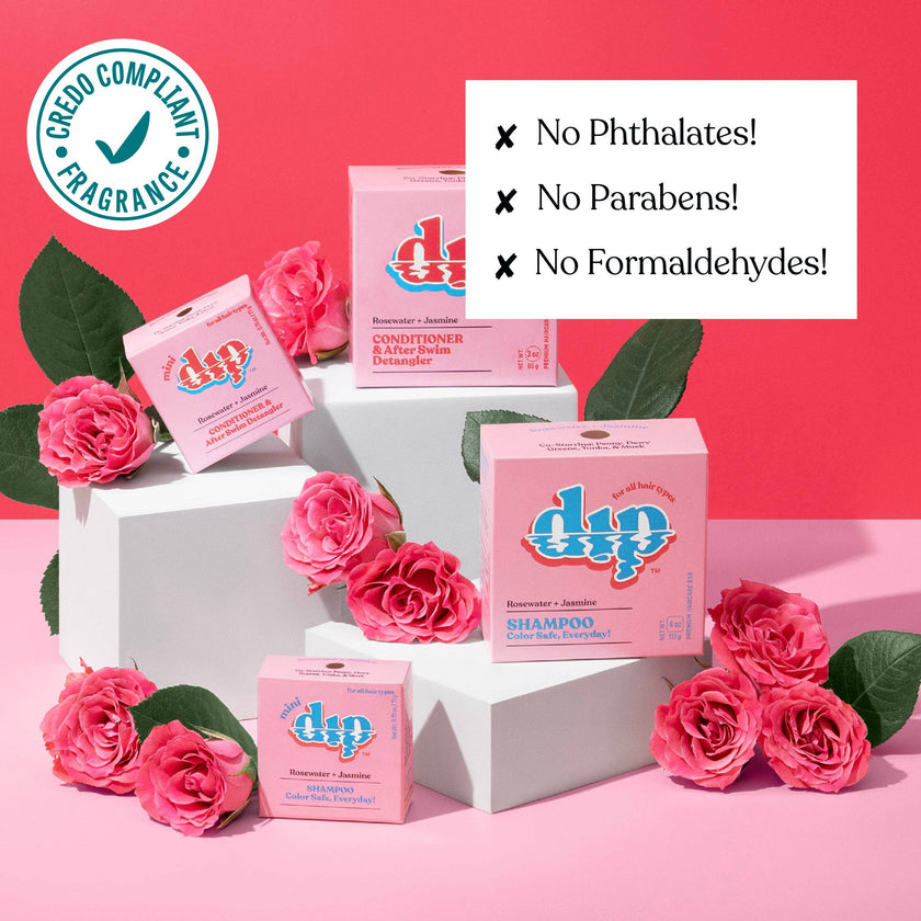 Mini Dip Shampoo Bar: Color Safe, Everyday - Rosewater & Jasmine: 0.75 oz