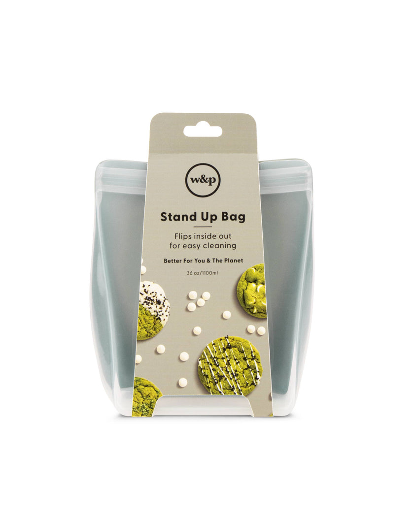 W&P Reusable Silicone Bags - Stand Up : Slate / 50 oz