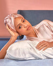 Silk Sleep Bonnet: Pink