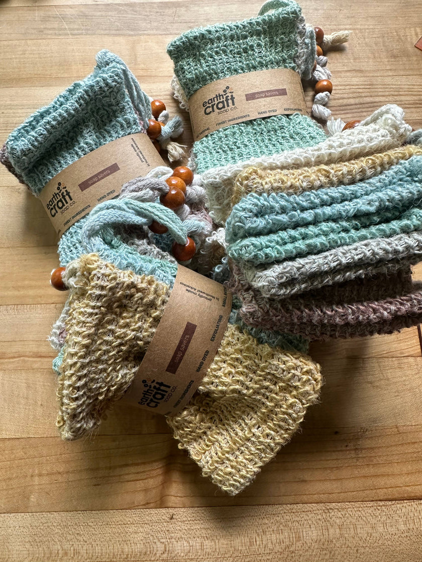 Sisal Soap Saver Bags (Set of 6) - Earthtone