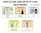 Sisal Bottle Brushes- 5 Set