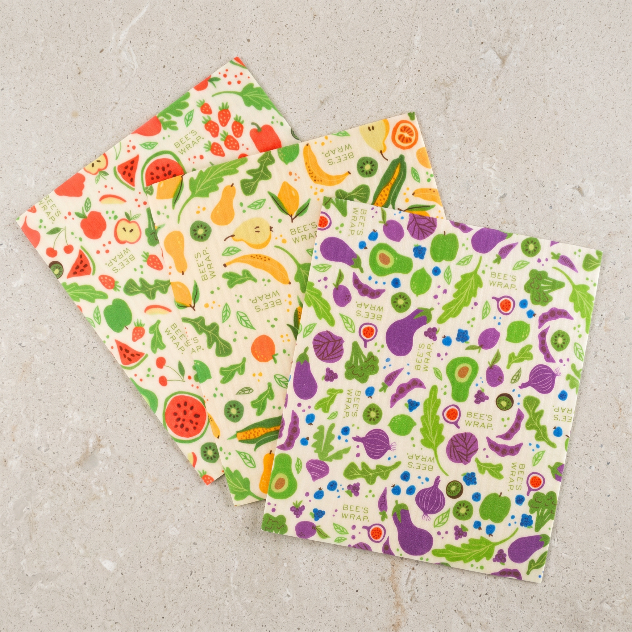 Bees Wrap Swedish Dishcloth 3 Pack - Garden Party Prints