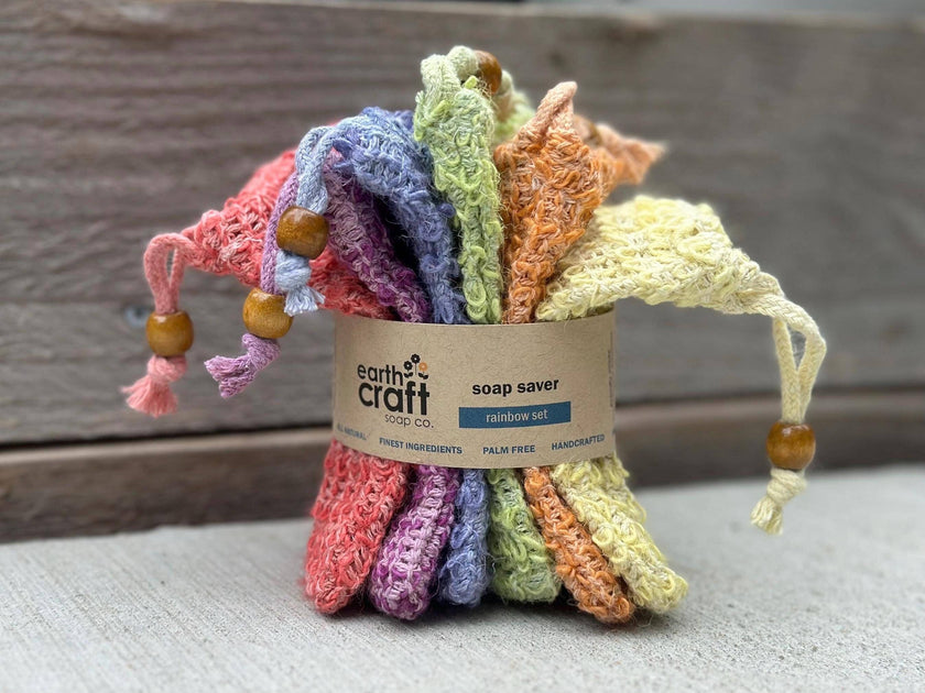 Sisal Soap Saver Bags (Set of 6) – Rainbow