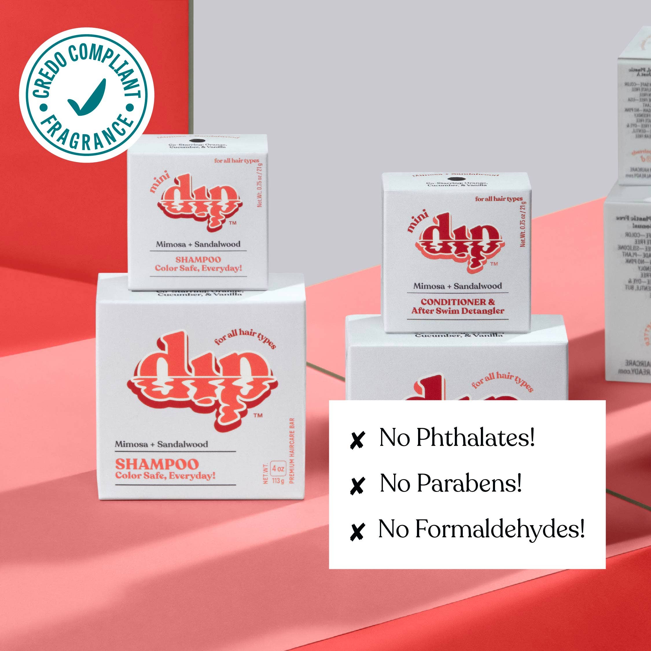 Mini Dip Shampoo Bar: Color Safe, Everyday - Mimosa & Sandalwood: 0.75 oz