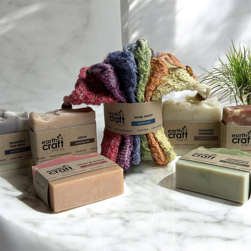 Sisal Soap Saver Bags (Set of 6) – Rainbow