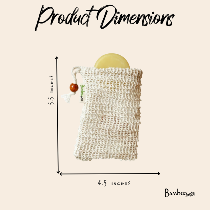 Compostable Sisal Soap Saver Bag