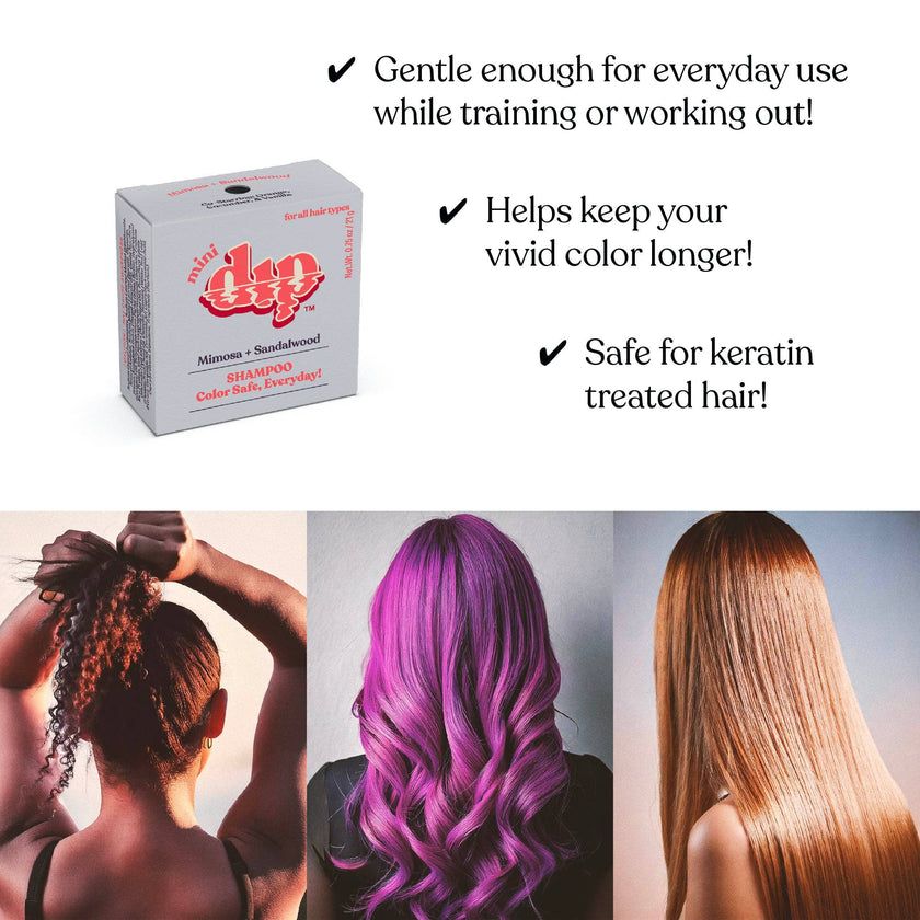 Mini Dip Shampoo Bar: Color Safe, Everyday - Mimosa & Sandalwood: 0.75 oz
