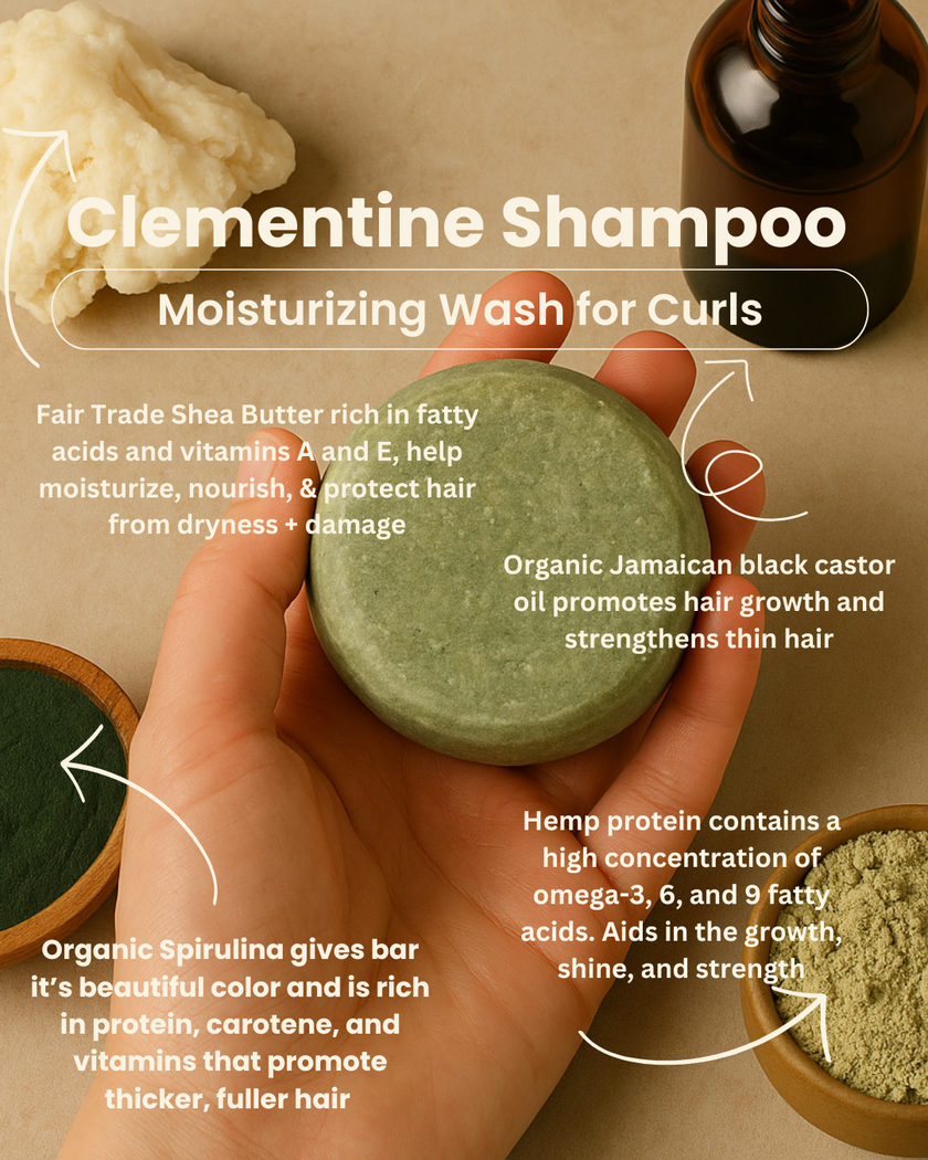 Sudz Cauldron Moisturizing Wash for Curls, Clementine Solid Shampoo