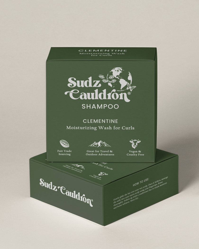 Sudz Cauldron Moisturizing Wash for Curls, Clementine Solid Shampoo