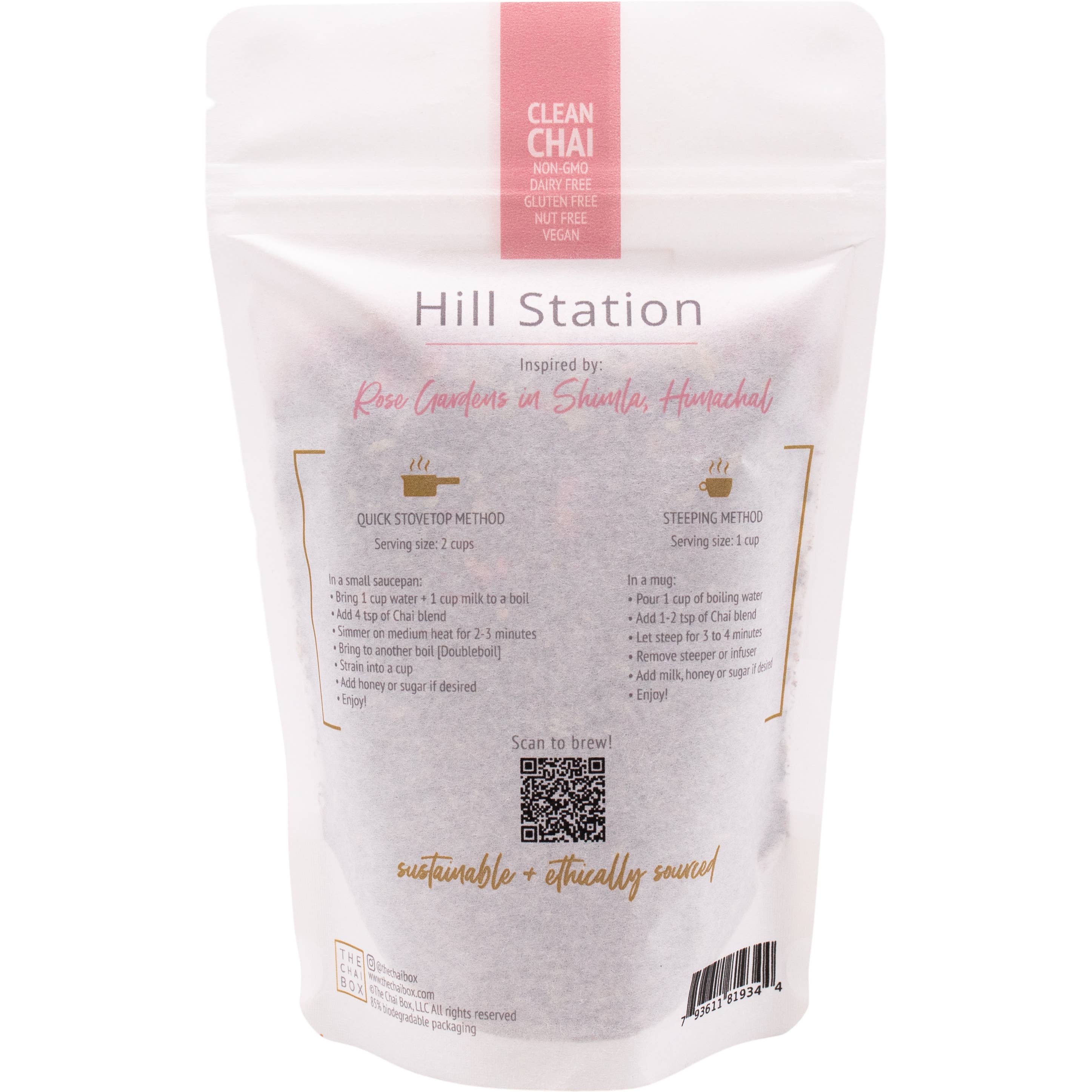 Hill Station (Cardamom + Rose) Chai: Glass Jar