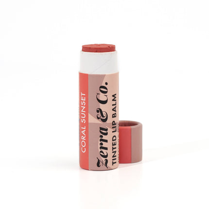Tinted Lip Balm | Vegan Sheer Jumbo Zero Waste Lip Balm: Coral Sunset