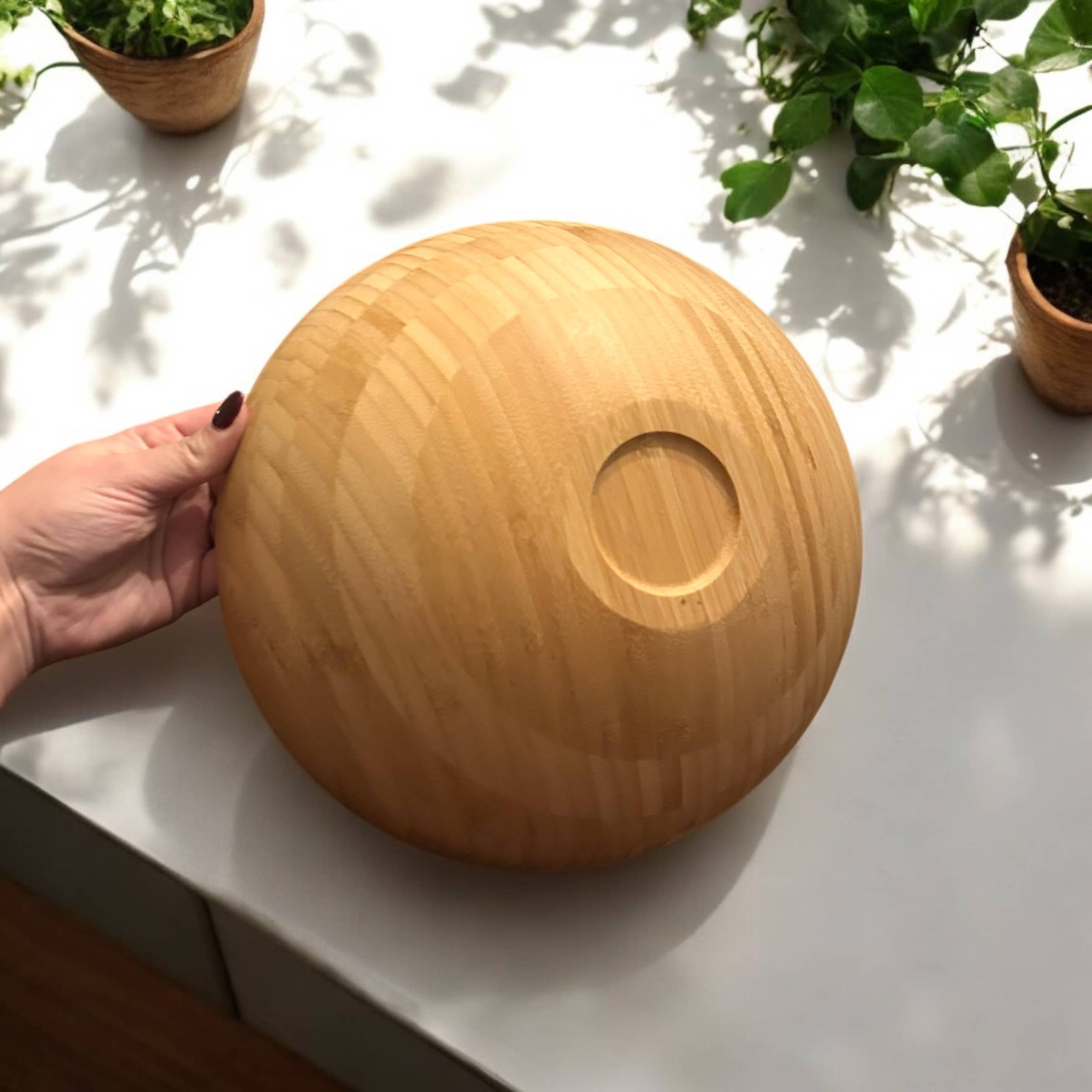 Small Bamboo Serving Bowl