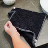 Makeup Towel: Black Cotton Chenille