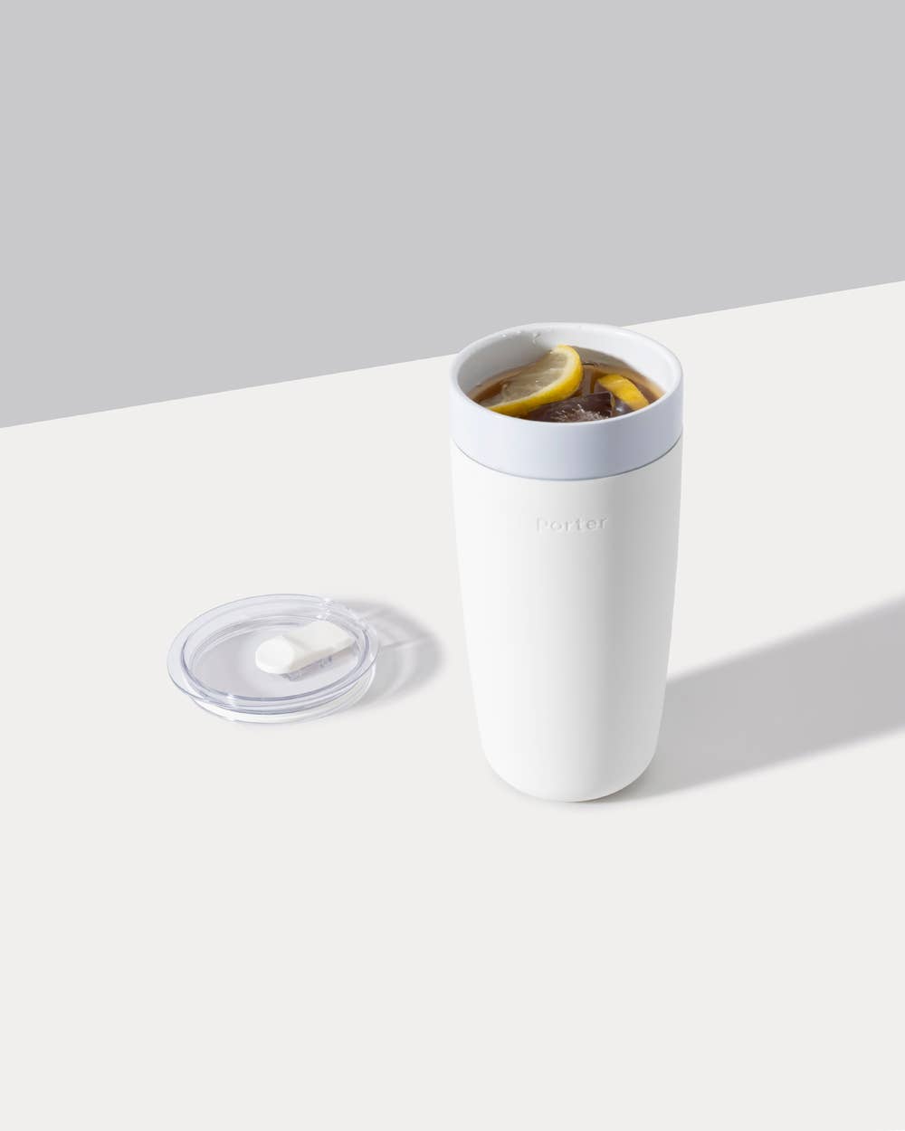 W&P Insulated Ceramic Stainless Steel Coffee & Drink Tumbler: Cream