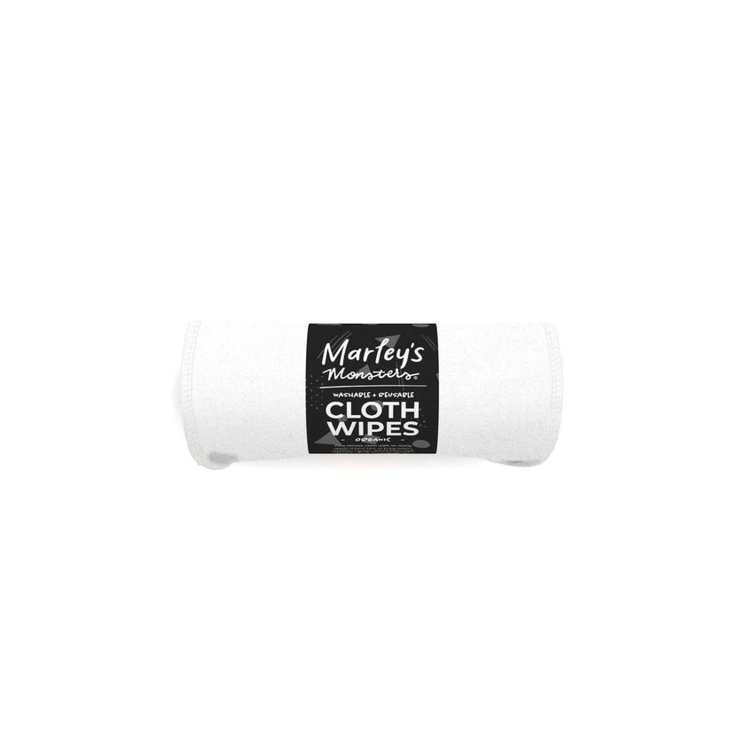 Marley's Monsters Cloth Wipes: 24 Pack / Organic White