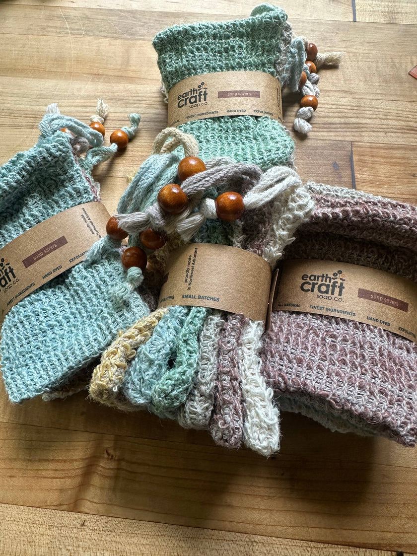 Sisal Soap Saver Bags (Set of 6) - Earthtone